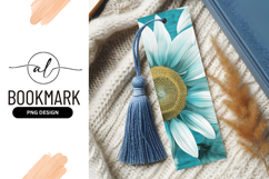Teal Sunflower Illustration with Gold Center and White Petal Product Image 1
