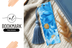 Blue Daisy Floral Pattern with Yellow Centers Product Image 1