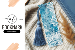 Abstract blue and white pattern with decorative elements Product Image 1