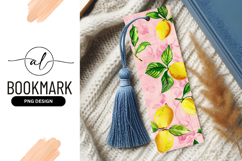 Watercolor Lemons and Green Leaves on Pink Floral Background Product Image 1