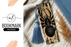 Elegant Black And Gold Spider Bookmark Png Product Image 1
