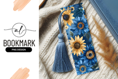Blue And Yellow Sunflower Floral Pattern Graphic Product Image 1