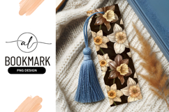 Brown And White Daffodils On Dark Background Product Image 1