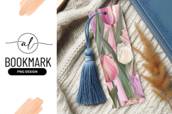 Pastel Tulips Floral Background Bookmark Png Product Image 1