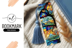 Artistic Stained Glass Bookmark With Tassel Product Image 1