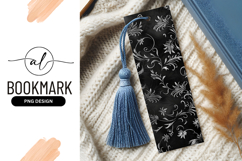 Elegant Black Background White Floral Swirl Design Product Image 1