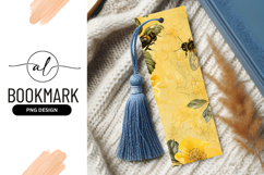 Yellow floral illustration with bees and leaves on textured Product Image 1