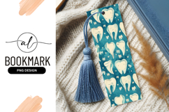 Illustrated Tooth Pattern on Teal Background Product Image 1