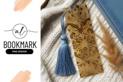 Gold Floral Patterned Bookmark PNG image Product Image 1