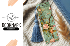Floral Branch Illustration with Pink and Peach Blossoms Product Image 1