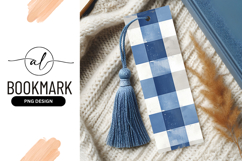 Blue and White Checkered Patterned Background with Textured Product Image 1