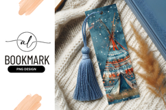 Watercolor Teepee Illustration with Red Ribbons Product Image 1