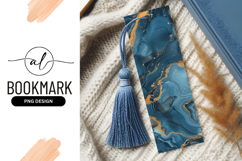 Abstract fluid art with blue and gold swirls and speckles Product Image 1