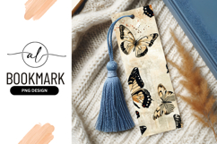 Butterfly Illustration with Beige and Black Wings on Texture Product Image 1