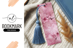 Pink Cherry Blossom Branches on Textured Pink Background Product Image 1
