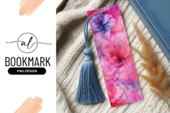 Pink and Purple Floral Illustration with Ink Wash Effect Product Image 1