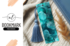Abstract Teal and Turquoise Fluid Art with White Outlines Product Image 1