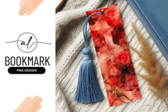 Abstract Red Poppy Floral Illustration with Ink Blotches Product Image 1