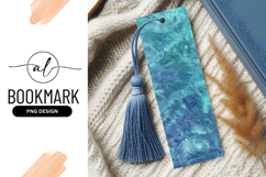 Abstract teal and blue watercolor background with white line Product Image 1