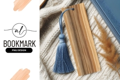 Wooden Bookmark With Blue Tassel On Blanket Product Image 1