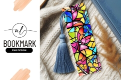 Colorful Stained Glass Bookmark Png Design Product Image 1