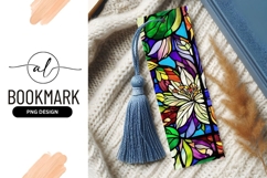 Stained Glass Flower Bookmark Png Design Product Image 1