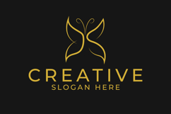 Elegant Golden Butterfly Logo Design Product Image 1