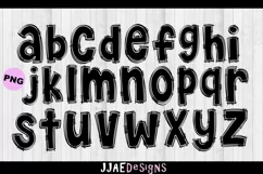 Black Doodle Font PNG Letters | Black Doodle PNG Alphabet Product Image 3