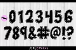Black Doodle Font PNG Letters | Black Doodle PNG Alphabet Product Image 4
