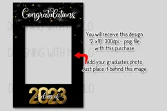 Class of 2023 Black Graduation Garden Flag PNG Sublimation Product Image 2