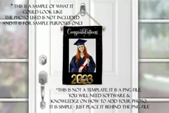Class of 2023 Black Graduation Garden Flag PNG Sublimation Product Image 3
