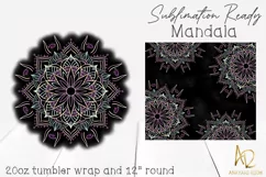 Mandala Sublimation | Black Round and 20oz Tumbler Templates Product Image 2