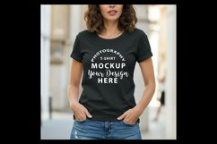 Bella Canvas 3001 t-shirt mock-up BLACK Product Image 1