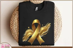 Childhood Cancer Awareness Ribbon, Gold Ribbon Cancer png Product Image 5