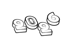 Black 2026 new year text number halftone style concept Product Image 1