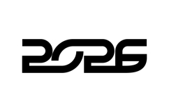 Black 2026 number logo template design Product Image 1