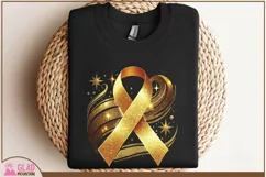 Childhood Cancer Awareness Ribbon, Gold Ribbon Cancer png Product Image 5