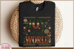 Joy to the World, boho vintage Christmas shirt design png Product Image 10