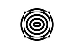 Black abstract retro geometric shapes element vector Product Image 1