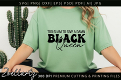 Black Queen SVG AFRO Girl Juneteenth Black History Month SVG Product Image 2