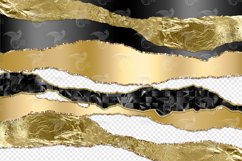 Black and Gold Glam Tears Clipart Product Image 3