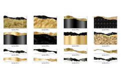 Black and Gold Glam Tears Clipart Product Image 2