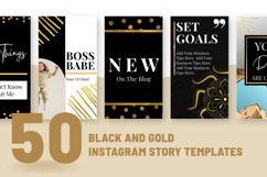 Black &amp; Gold Instagram Canva Story Template Product Image 2