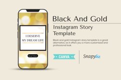 Black &amp; Gold Instagram Canva Story Template Product Image 11