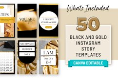 Black &amp; Gold Instagram Canva Story Template Product Image 7