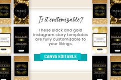 Black &amp; Gold Instagram Canva Story Template Product Image 8