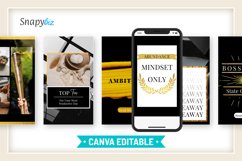 Black &amp; Gold Instagram Canva Story Template Product Image 10