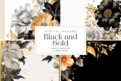 4 Black and Gold Junk Journal Page Product Image 2