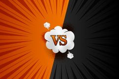 Black and orange versus background design Product Image 1