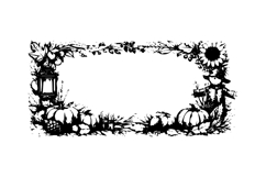 Black and White Autumn Horizontal Frame Design Product Image 1